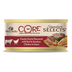 Влажный корм Core SIGNATURE SELECTS консервы из говядины с курицей в виде кусочков в соусе для кошек 79 г
