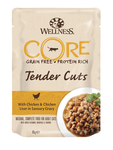 Влажный корм Core TENDER CUTS паучи из курицы с куриной печенью в виде нарезки в соусе для кошек 85 г