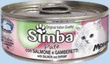 Влажный корм Simba Cat консервы для кошек паштет лосось с креветками 85 г