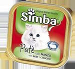 Влажный корм Simba Cat консервы для кошек паштет мясо 100 г