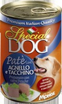 Влажный корм Special Dog консервы для собак паштет ягненок с индейкой 400 г