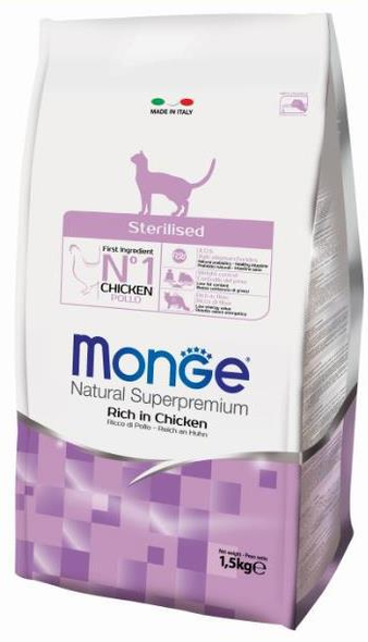 Корм для кошки Monge Cat Sterilized корм для стерилизованных кошек, мешок 10 кг