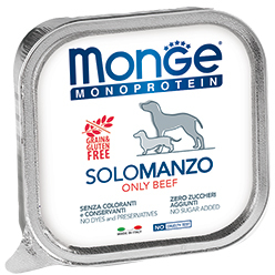 Влажный корм Monge Dog Monoprotein Solo консервы для собак паштет из говядины 150г