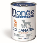 Влажный корм Monge Dog Monoprotein Solo консервы для собак паштет из утки 400г