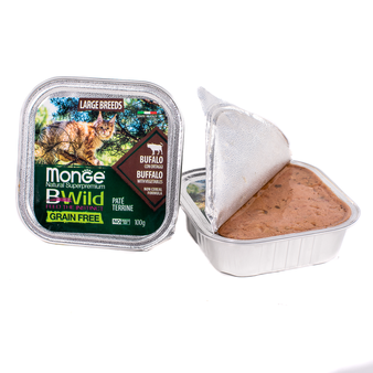 Влажный корм Monge Cat BWild GRAIN FREE беззерновые из буйвола с овощами 100г (изображение 3)