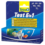 Tetra Test 6 в 1 GH/KH/NO2/NO3/pH/Cl тестовые полоски для пресной воды 10 шт.