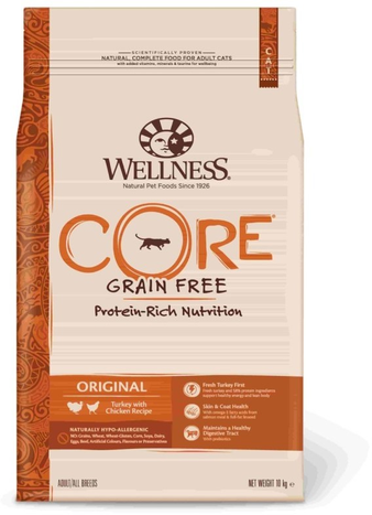 Корм для кошки Wellness Core для взрослых кошек из индейки с курицей, мешок 1,75 кг