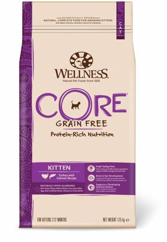Корм для кошки Wellness Core для котят из индейки с лососем, мешок 1,75 кг