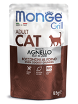 Влажный корм Monge Cat Grill Pouch паучи для взрослых кошек новозеландский ягненок 85г