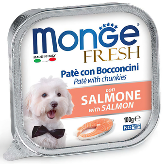 Влажный корм Monge Dog Fresh консервы для собак лосось 100г