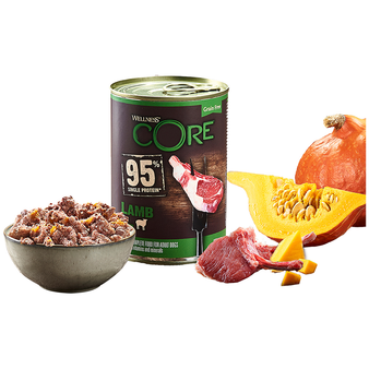Влажный корм Wellness Core консервы из ягненка с тыквой для взрослых собак 400 г (изображение 2)