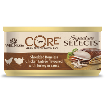 Влажный корм Core SIGNATURE SELECTS консервы из курицы с индейкой в виде фарша в соусе для кошек 79 г