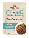 Влажный корм Wellness Core TENDER CUTS паучи из курицы с лососем в виде нарезки в соусе для кошек 85 г