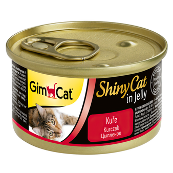 Влажный корм GimCat ShinyCat консервы для кошек из цыпленка с говядиной 70 г