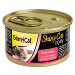 Влажный корм GimCat ShinyCat консервы для кошек из цыпленок с крабом 70 г