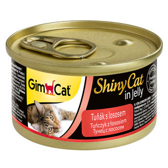 Влажный корм GimCat ShinyCat консервы для кошек из тунца с лососем 70 г
