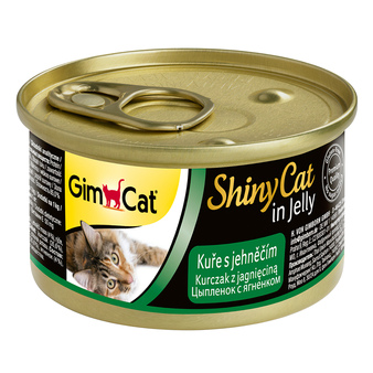 Влажный корм GimCat ShinyCat консервы для кошек из цыпленка с ягненком 70 г