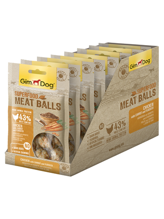  GimDog для собак мясные шарики из курицы с морковью и семенами льна 70 г (изображение 4)