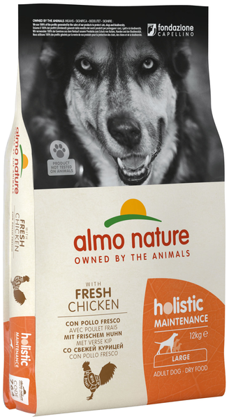 Корм для собаки Almo Nature Holistic для взрослых собак крупных пород с курицей, мешок 2 кг