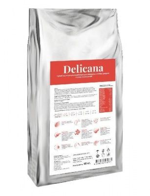 Корм для собаки Delicana для средних пород Говядина, мешок 18 кг