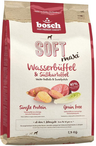 Корм для собаки Bosch Soft Maxi с буйволом и бататом, мешок 12,5 кг (изображение 2)
