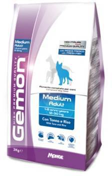 Корм для собаки Gemon Dog Medium корм для взрослых собак средних пород тунец с рисом