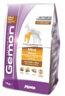 Корм для собаки Gemon Dog Mini корм для взрослых собак мелких пород курица с рисом, мешок 3 кг