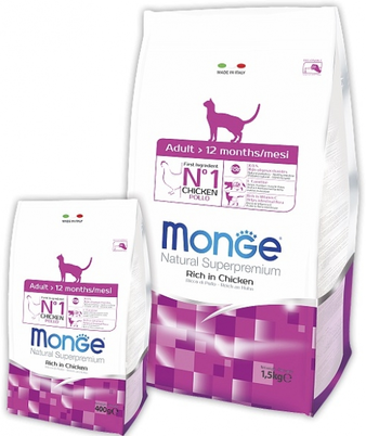 Корм для кошки Monge Cat Adult, мешок 10 кг