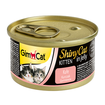 Влажный корм GimCat ShinyCat консервы для котят из цыпленка 70 г