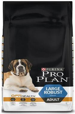 Корм для собаки Pro Plan для взрослых собак крупных пород, мощное тело, курица+рис (14 кг)
