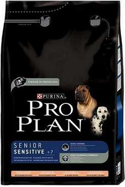 Корм для собаки Pro Plan для стареющих собак с чувствительной кожей, лосось+рис (14 кг)
