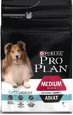 Корм для собаки Pro Plan ягненок+рис для средних пород чувствительное пищеварение для собак, 14кг