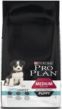 Корм для собаки Pro Plan ягненок+рис для средних пород чувствительное пищеварение для щенков, мешок 1,5 кг