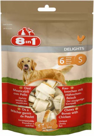  8 in 1 Delights S косточки для мелких и средних собак 6х11 см (пакет)