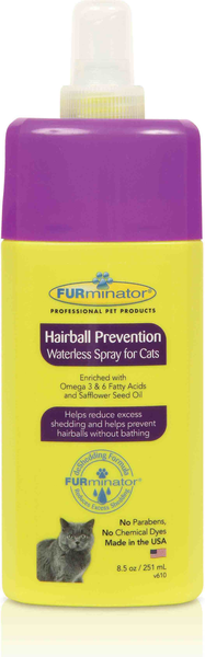  FURminator шампунь-спрей для кошек без смывания Hairball Prevention Waterless от колтунов 250 мл