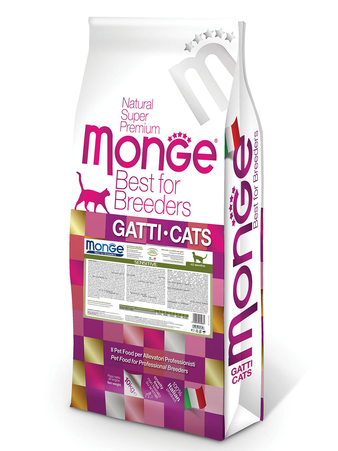 Корм для кошки Monge Cat Sensitive корм для кошек с чувствительным пищеварением, мешок 10 кг
