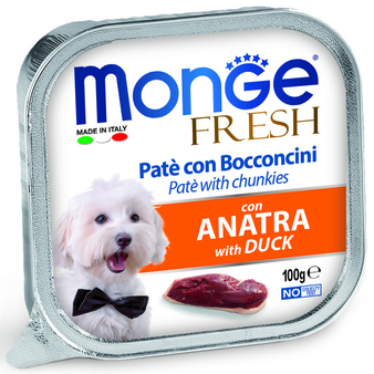 Влажный корм Monge Dog Fresh консервы для собак утка 100 г