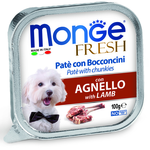 Влажный корм Monge Dog Fresh консервы для собак ягненок 100 г