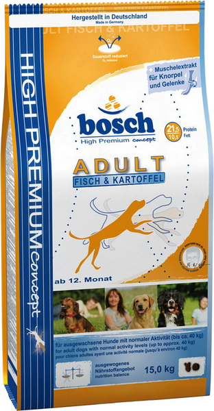 Корм для собаки Bosch Adult Salmon & Potato, мешок 15 кг