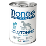 Влажный корм Monge Dog Monoproteico Solo консервы для собак паштет из тунца 400 г