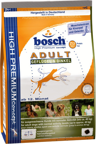 Корм для собаки Bosch Adult Птица с просо (птица со спельтой), мешок 3 кг